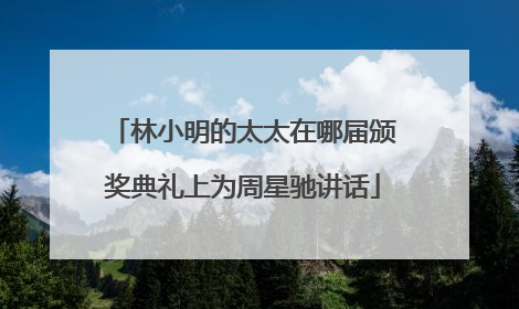 林小明的太太在哪届颁奖典礼上为周星驰讲话
