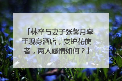 林峯与妻子张馨月牵手现身酒店，变护花使者，两人感情如何？