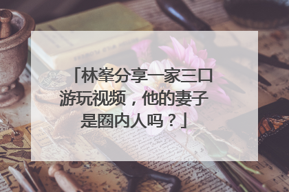 林峯分享一家三口游玩视频，他的妻子是圈内人吗？