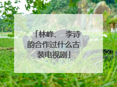 林峰、 李诗韵合作过什么古装电视剧