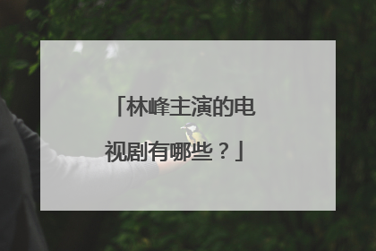 林峰主演的电视剧有哪些?