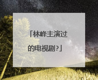 林峰主演过的电视剧?