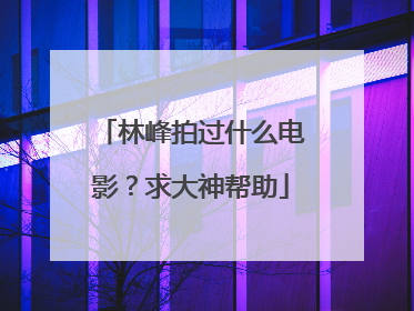 林峰拍过什么电影？求大神帮助