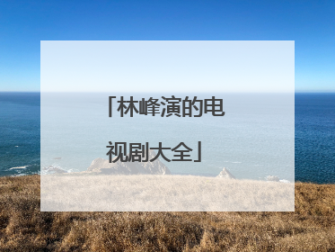 林峰演的电视剧大全