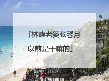 林峰老婆张馨月以前是干嘛的