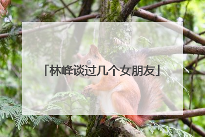 林峰谈过几个女朋友