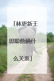 林更新王思聪他俩什么关系