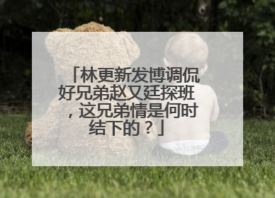 林更新发博调侃好兄弟赵又廷探班,这兄弟情是何时结下的?