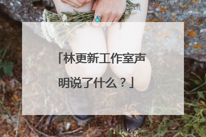林更新工作室声明说了什么？