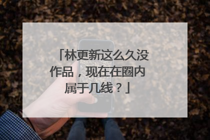 林更新这么久没作品,现在在圈内属于几线?