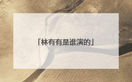 林有有是谁演的