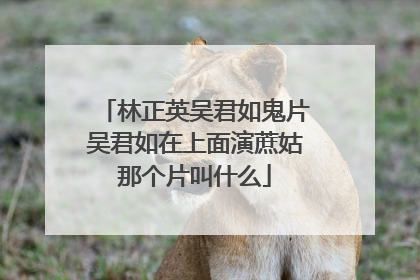 林正英吴君如鬼片吴君如在上面演蔗姑那个片叫什么