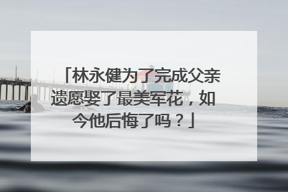 林永健为了完成父亲遗愿娶了最美军花，如今他后悔了吗？