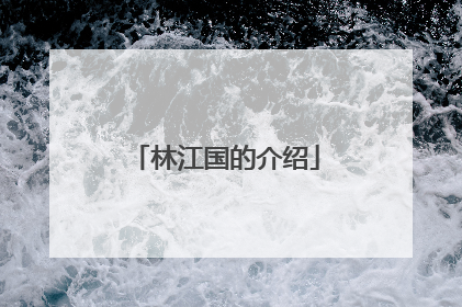 林江国的介绍