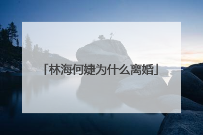 林海何婕为什么离婚