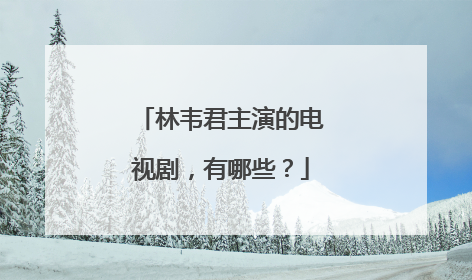林韦君主演的电视剧,有哪些?