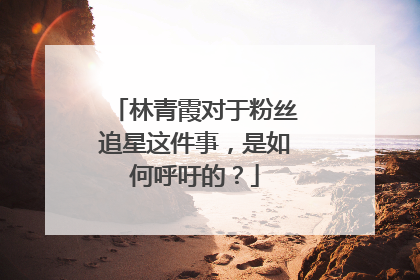 林青霞对于粉丝追星这件事，是如何呼吁的？