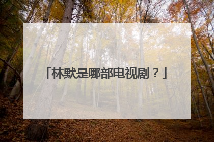 林默是哪部电视剧？