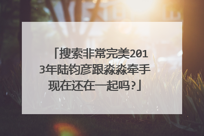 搜索非常完美2013年陆钧彦跟淼淼牵手现在还在一起吗?