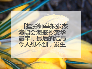 摄影师举报张杰演唱会海报抄袭华晨宇,最后的结局令人想不到,发生了什么?