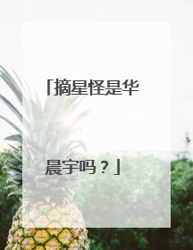 摘星怪是华晨宇吗?