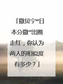 撒贝宁“日本分撒”出圈走红,你认为两人的相似度有多少?