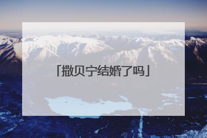 撒贝宁结婚了吗