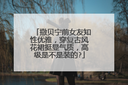 撒贝宁前女友知性优雅,穿复古风花裙挺显气质,高级是不是装的?