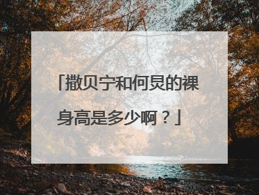 撒贝宁和何炅的裸身高是多少啊?