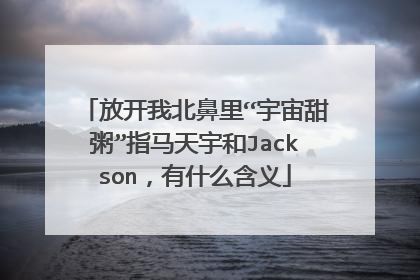 放开我北鼻里“宇宙甜粥”指马天宇和Jackson,有什么含义