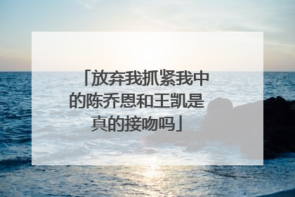 放弃我抓紧我中的陈乔恩和王凯是真的接吻吗