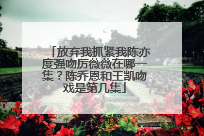 放弃我抓紧我陈亦度强吻厉薇薇在哪一集?陈乔恩和王凯吻戏是第几集