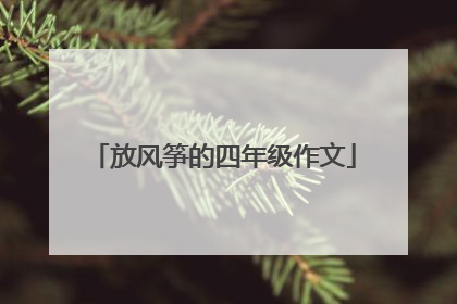 放风筝的四年级作文