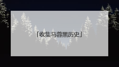 收集马蓉黑历史
