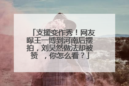 支援变作秀！网友曝王一博到河南后摆拍，刘昊然做法却被赞 ，你怎么看？