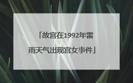 故宫在1992年雷雨天气出现宫女事件