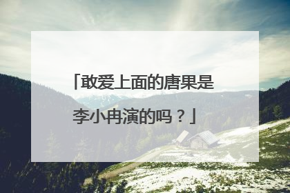 敢爱上面的唐果是李小冉演的吗？