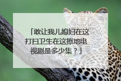 敢让我儿媳妇在这打扫卫生在这擦地电视剧是多少集?