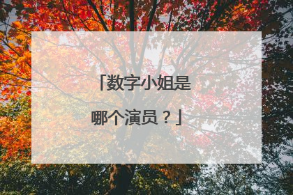 数字小姐是哪个演员？