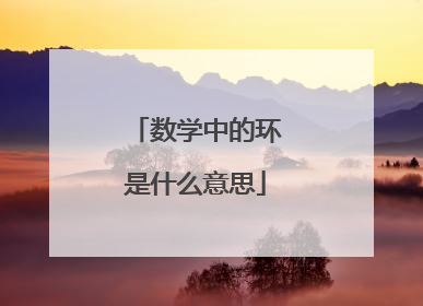 数学中的环是什么意思