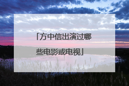 方中信出演过哪些电影或电视