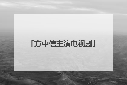 方中信主演电视剧