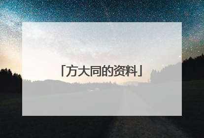 方大同的资料