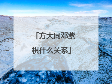 方大同邓紫棋什么关系