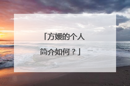 方媛的个人简介如何?