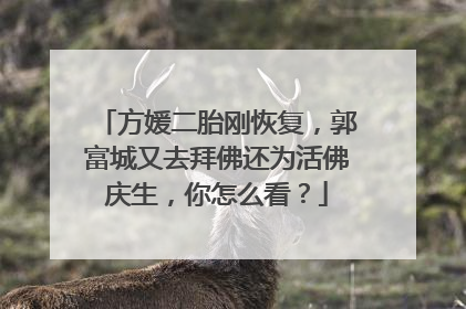 方媛二胎刚恢复，郭富城又去拜佛还为活佛庆生，你怎么看？