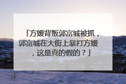 方媛背叛郭富城被抓，郭富城在大街上暴打方媛，这是真的假的？