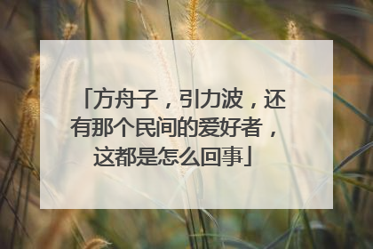 方舟子，引力波，还有那个民间的爱好者，这都是怎么回事
