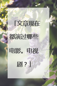 文章现在都演过哪些电影。电视剧？