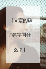 文章的孩子名字叫什么?
